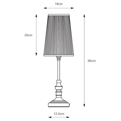 Markslöjd 108969 - Stolná lampa NOBLE 1xE14/40W/230V 56 cm biela/mosadz