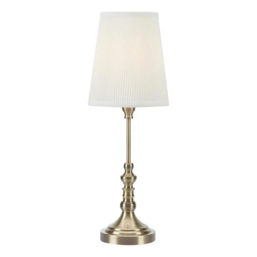 Markslöjd 108970 - Stolná lampa NOBLE 1xE14/40W/230V 66 cm biela/mosadz