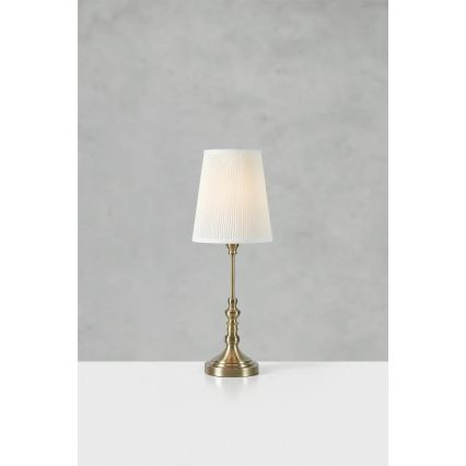 Markslöjd 108970 - Stolná lampa NOBLE 1xE14/40W/230V 66 cm biela/mosadz