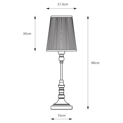 Markslöjd 108970 - Stolná lampa NOBLE 1xE14/40W/230V 66 cm biela/mosadz