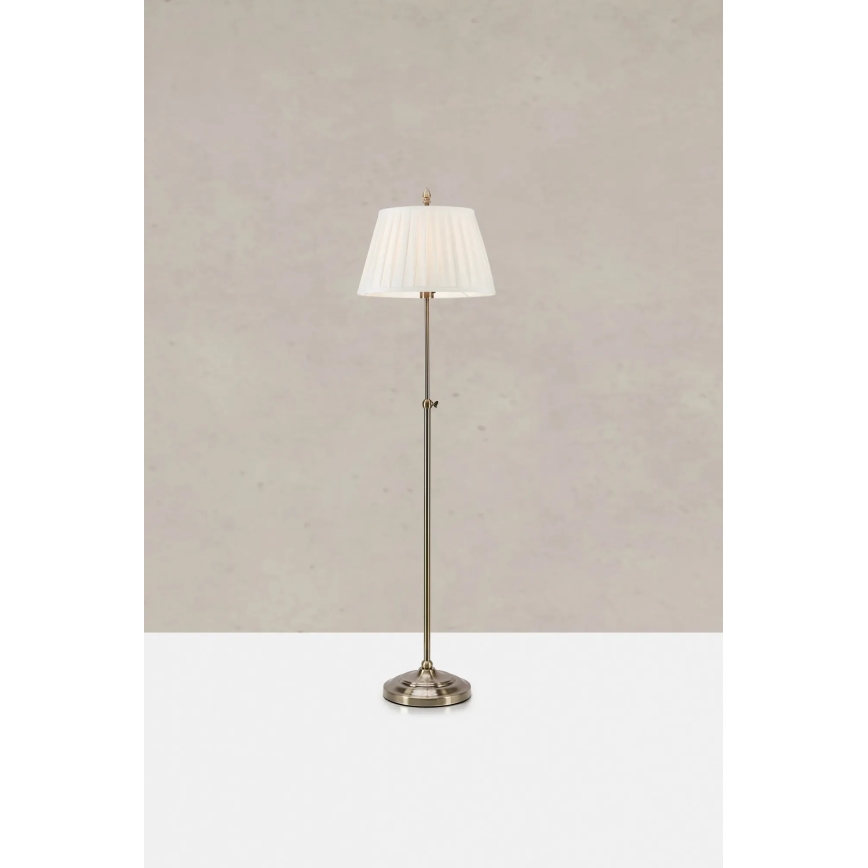 Markslöjd 108972 - Stojacia lampa OXFORD 1xE14/40W/230V biela/mosadz