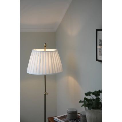 Markslöjd 108972 - Stojacia lampa OXFORD 1xE14/40W/230V biela/mosadz