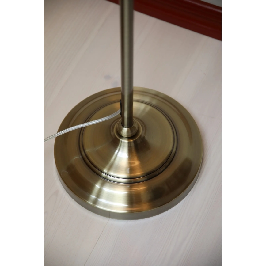 Markslöjd 108972 - Stojacia lampa OXFORD 1xE14/40W/230V biela/mosadz