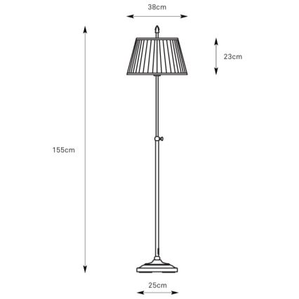 Markslöjd 108972 - Stojacia lampa OXFORD 1xE14/40W/230V biela/mosadz