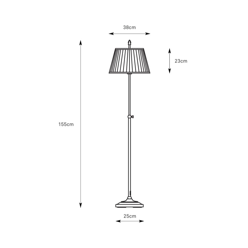 Markslöjd 108972 - Stojacia lampa OXFORD 1xE14/40W/230V biela/mosadz