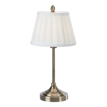 Markslöjd 108973 - Stolná lampa OXFORD 1xE14/40W/230V biela/mosadz