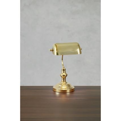 Markslöjd 108977 - Stolová lampa BANKERS 1xE14/40W/230V zlatá