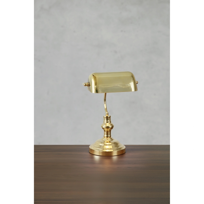 Markslöjd 108977 - Stolová lampa BANKERS 1xE14/40W/230V zlatá