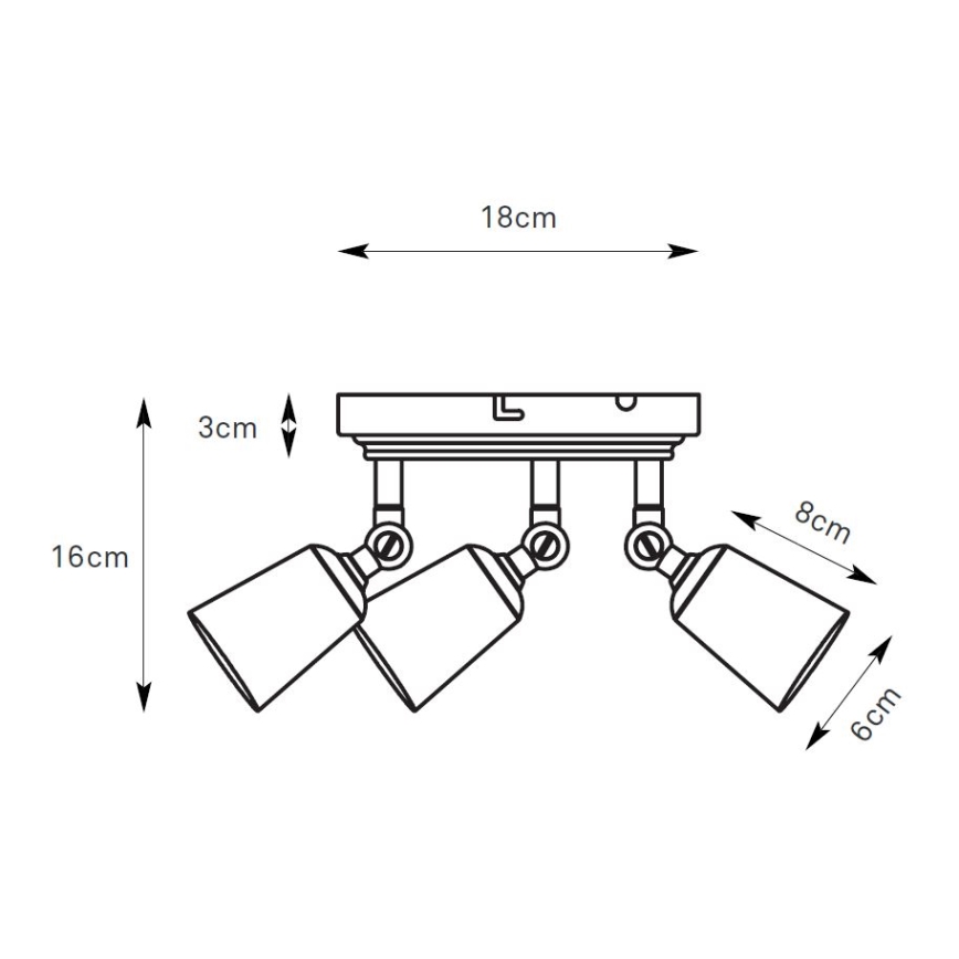 Markslöjd 108981 - Bodové svietidlo TINY 3xGU10/7W/230V lesklý chróm