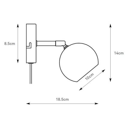 Markslöjd 108984 - Nástenné bodové svietidlo POP 1xGU10/7W/230V hnedá