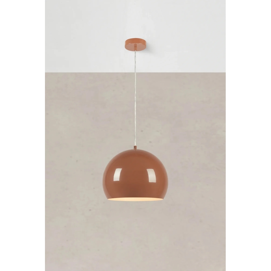 Markslöjd 108987 - Luster na lanku POP 1xE27/40W/230V priemer 28 cm hnedý