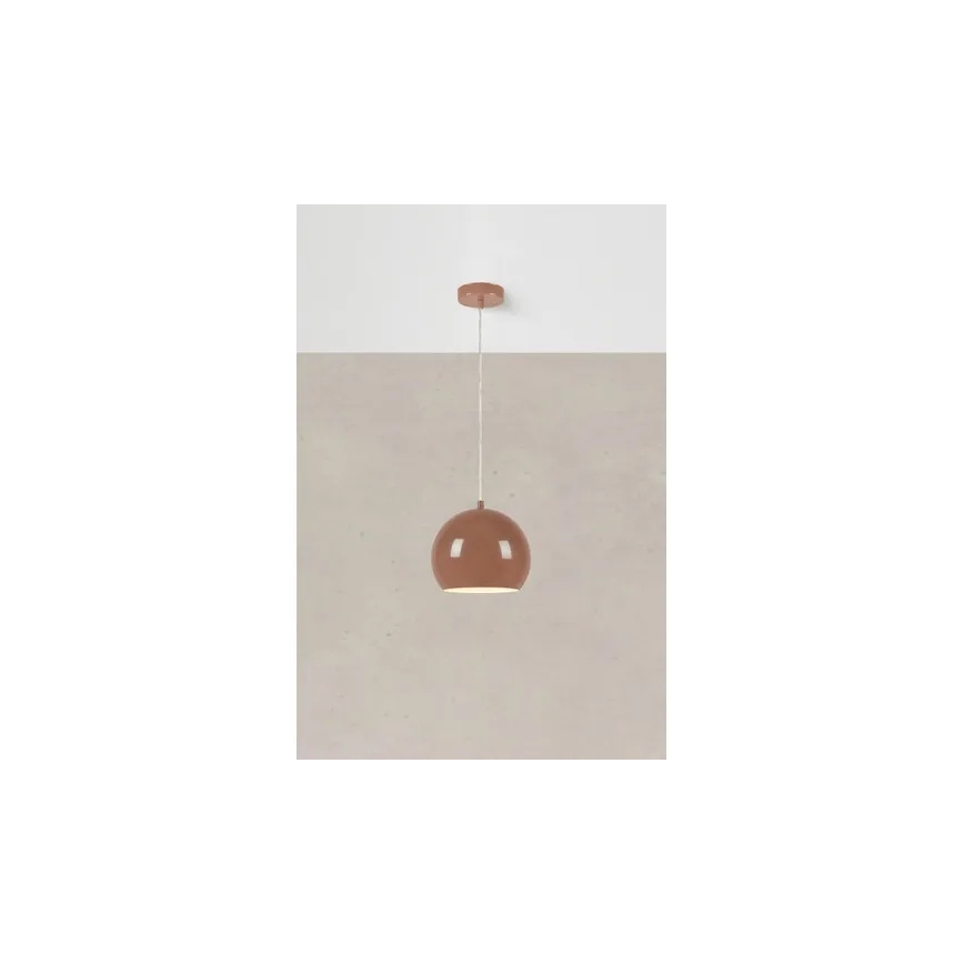 Markslöjd 108990 - Závesné svietidlo na lanku POP 1xGU10/7W/230V priemer 20 cm hnedé