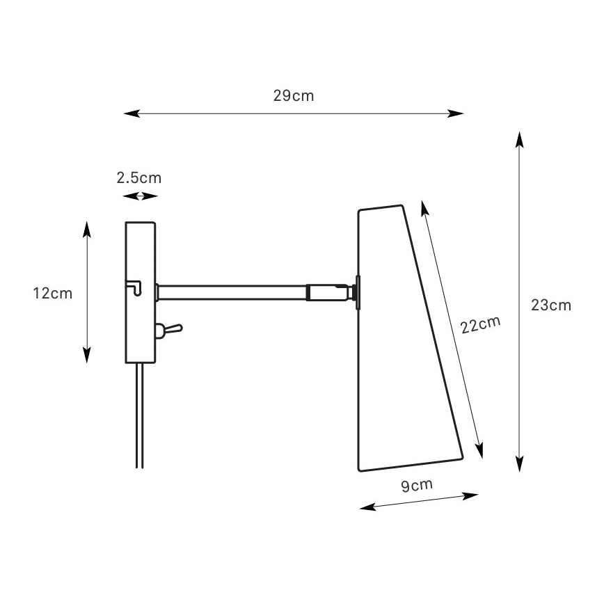 Markslöjd 108992 - Nástenné svietidlo PEAK 1xE14/40W/230V sivé