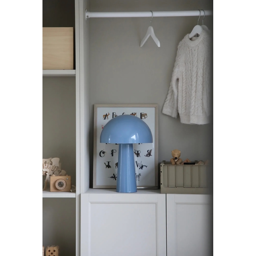 Markslöjd 108994 - Stolná lampa MANTAR 1xE14/40W/230V modrá