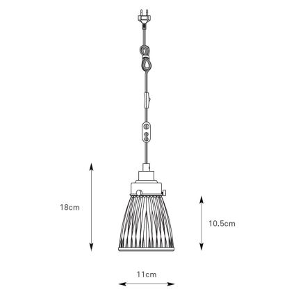 Markslöjd 109010 - Luster s lankom BELLIS 1xE14/40W/230V mosadz