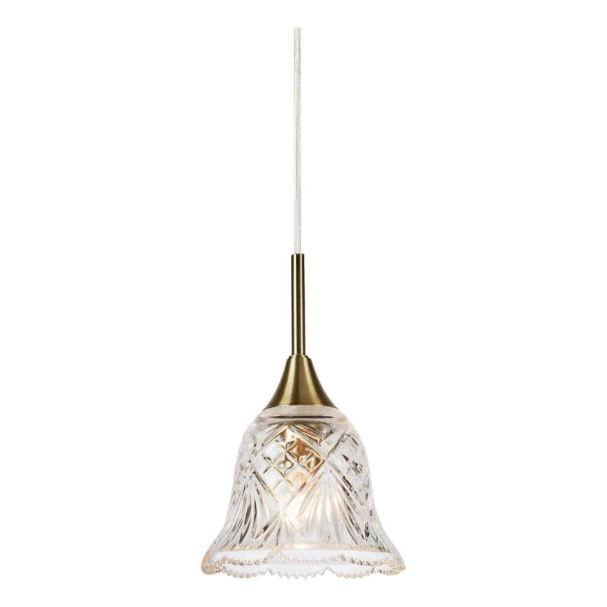 Markslöjd 109011 - Závesný luster LUNA na lanku 1xE14/40W/230V mosadz