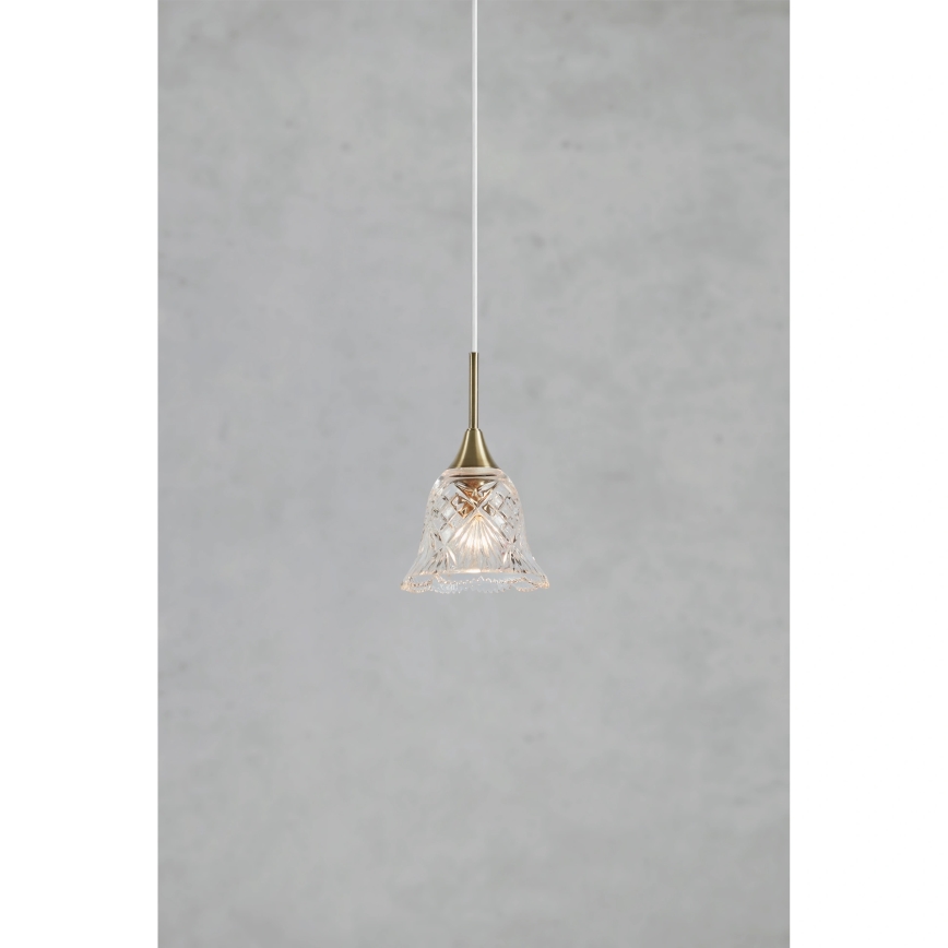 Markslöjd 109011 - Závesný luster LUNA na lanku 1xE14/40W/230V mosadz