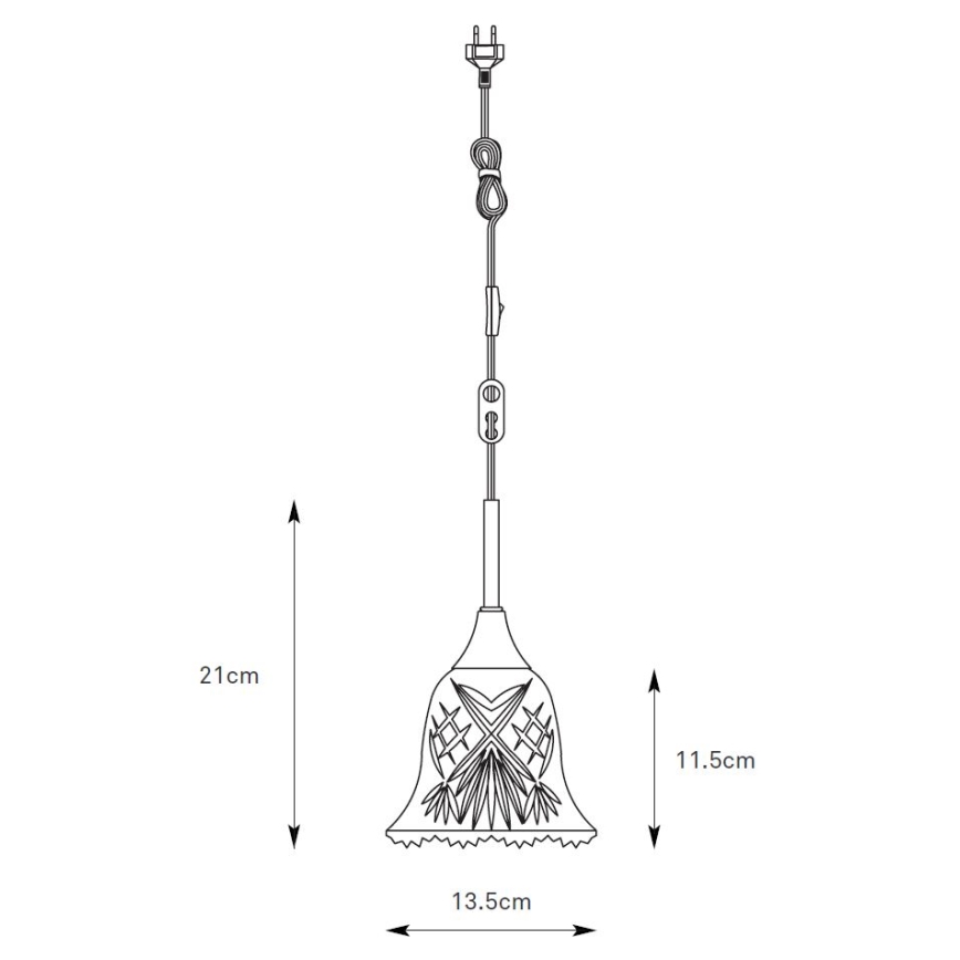 Markslöjd 109011 - Závesný luster LUNA na lanku 1xE14/40W/230V mosadz