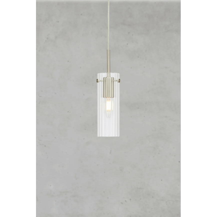 Markslöjd 109013 - Závesný luster TIBIA 1xE14/40W/230V číre/mosadz