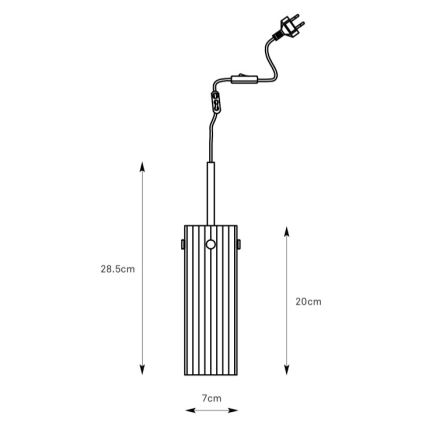 Markslöjd 109015 - Závesné svietidlo na kábli TIBIA 1xE14/40W/230V dymovo-béžová/mosadz