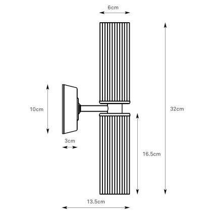 Markslöjd 109027 - Kúpeľňové nástenné svietidlo RIMINI 2xG9/20W/230V IP44 lesklý chróm