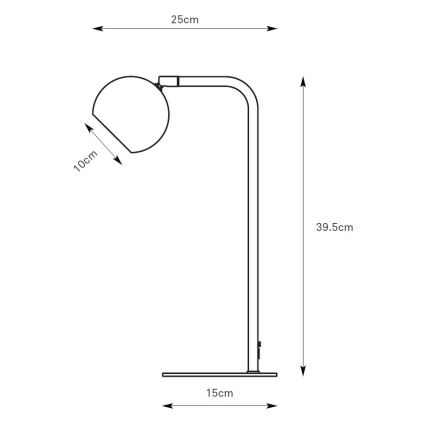 Markslöjd 109032 - Stolná lampa POP 1xGU10/7W/230V sivá