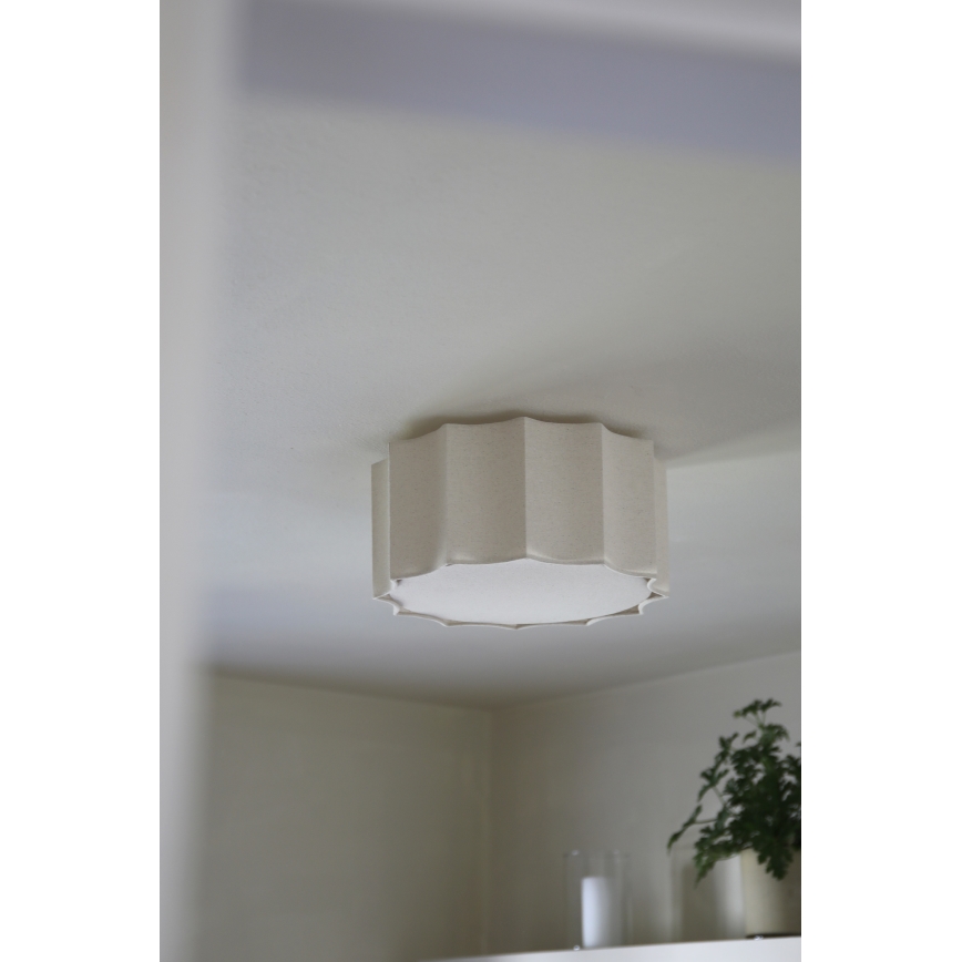 Markslöjd 109134 - Stropné svietidlo OLEA 2xE27/11W/230V priemer 35 cm ľan