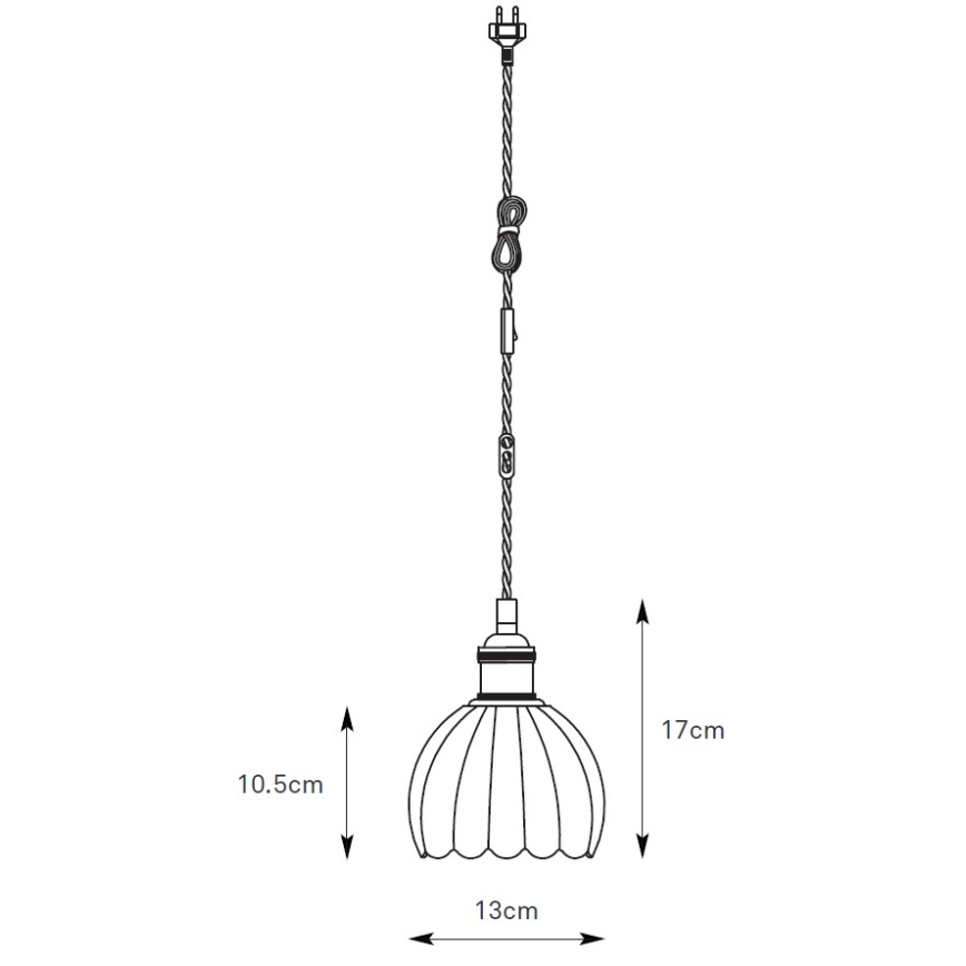 Markslöjd 109138 - Závesné svietidlo na lanku GOTA 1xE14/40W/230V pr. 13 cm dymová zelená/mosadz
