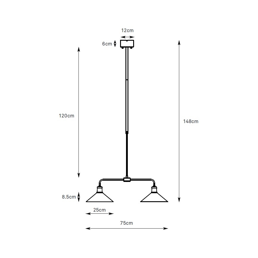 Markslöjd 109161 - Luster na tyči VELA 2xE27/60W/230V zelená/mosadz