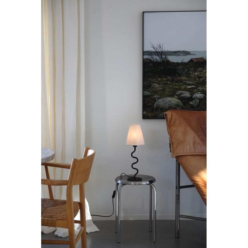 Markslöjd 109171 - Stolová lampa VEYA 1xE14/40W/230V ľan/čierna