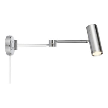 Markslöjd 109182 - stmievateľná nástenná LED lampička ARLO, 4,9 W, 230 V, lesklý chróm