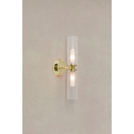 Markslöjd 109236 - Kúpeľňové nástenné svietidlo RIMINI 2xG9/20W/230V IP44 mosadz