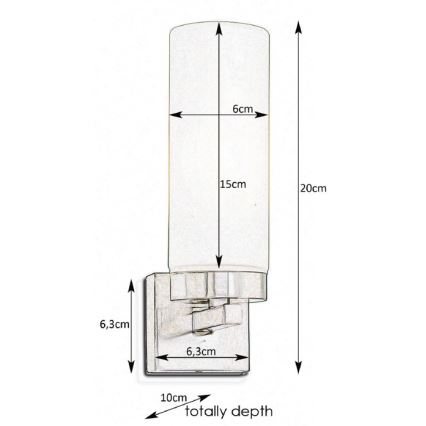 Markslöjd 234744 - Kúpeľňové nástenné svietidlo STELLA 1xE14/40W/230V IP44