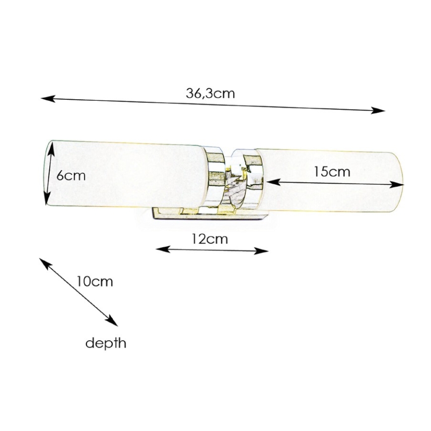Markslöjd 234841, 450712 - Kúpeľňové nástenné svietidlo STELLA 2xE14/40W/230V IP44