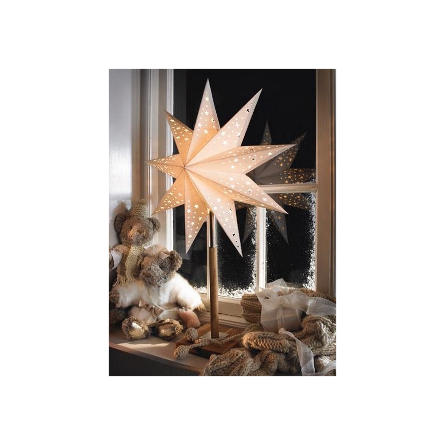 Markslöjd 700323 - Vianočná dekorácia SOLVALLA 1xE14/25W/230V biela 65 cm