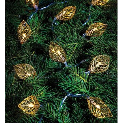 Markslöjd 703859 - LED Dekoračná reťaz LEAF LED/3xAA 1,85m teplá biela