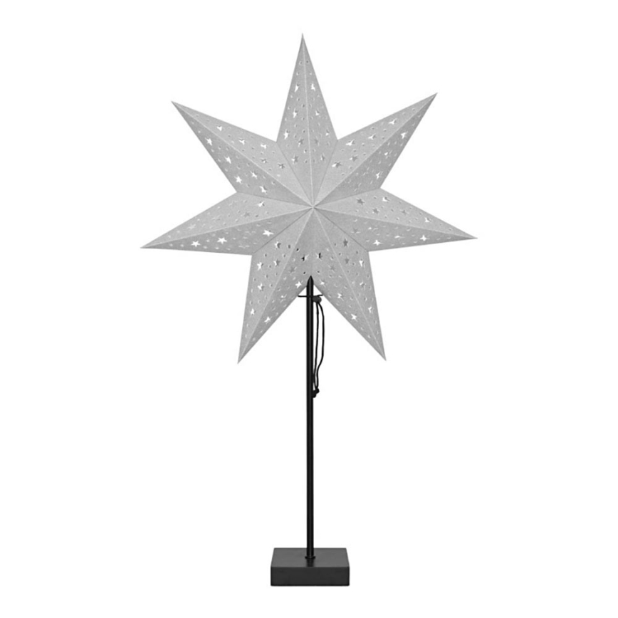 Markslöjd 704455 - Vianočná dekorácia SOLVALLA 1xE14/25W/230V strieborná 69 cm