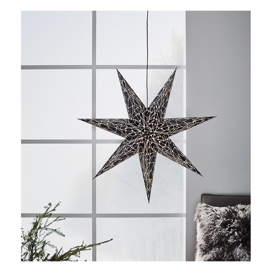 Markslöjd 704877 - Vianočná dekorácia KARLA 1xE14/25W/230V čierna 75 cm