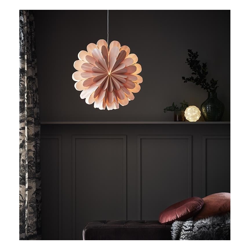 Markslöjd 705307 - Vianočná dekorácia MARIGOLD 1xE14/25W/230V 60 cm ružová