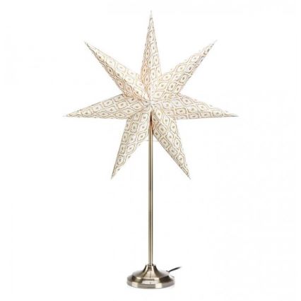 Markslöjd 705310 - Vianočná dekorácia BAROQUE 1xE14/25W/230V 65 cm biela/matný chróm