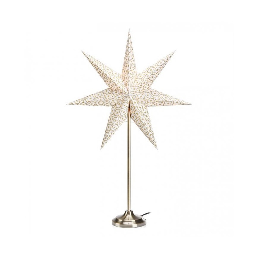 Markslöjd 705310 - Vianočná dekorácia BAROQUE 1xE14/25W/230V 65 cm biela/matný chróm