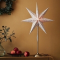 Markslöjd 705310 - Vianočná dekorácia BAROQUE 1xE14/25W/230V 65 cm biela/matný chróm