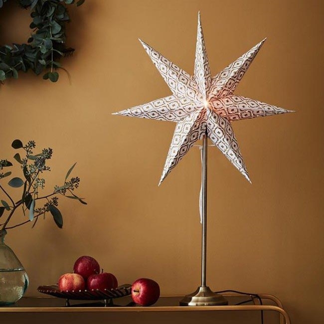 Markslöjd 705310 - Vianočná dekorácia BAROQUE 1xE14/25W/230V 65 cm biela/matný chróm