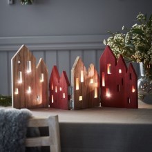Markslöjd 705743 - LED Vianočná dekorácia VIEW LED/0,9W/3V drevo/červená