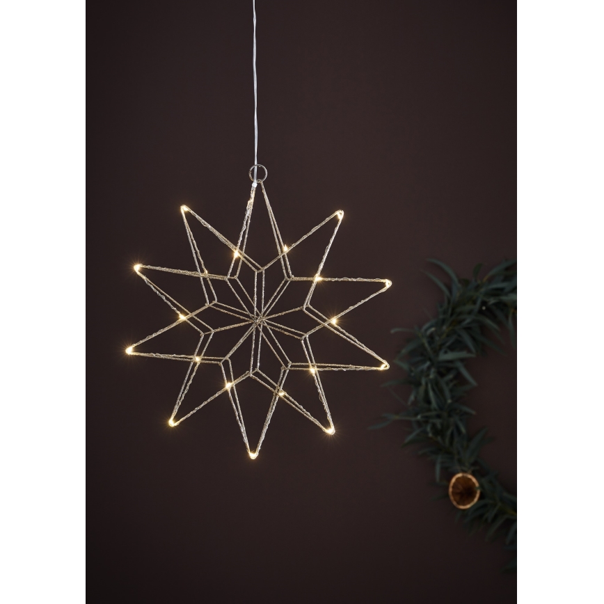 Markslöjd 705750 - LED Vianočná dekorácia GLEAM LED/0,6W/3xAA strieborná