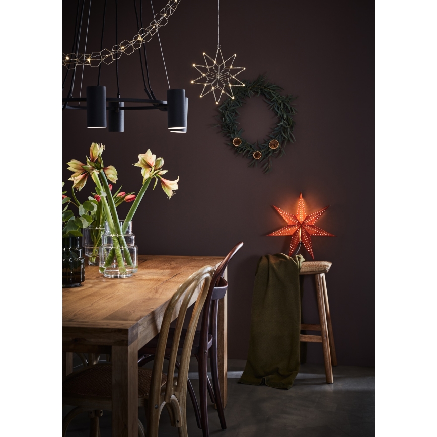 Markslöjd 705753 - LED Dekoračná reťaz SERVE LED/3xAA 1,9m strieborná