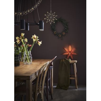 Markslöjd 705807 - Vianočná dekorácia EMBLA 1xE14/6W/230V pr. 45 cm červená