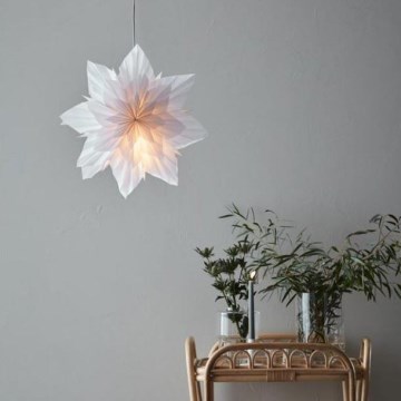 Markslöjd 705836 - Vianočná dekorácia NEELA 1xE14/25W/230V priemer 43 cm biela