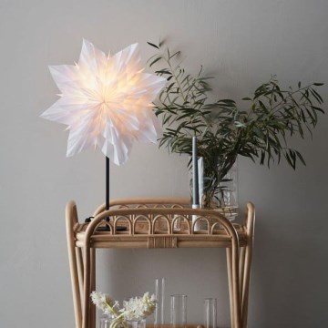 Markslöjd 705838 - Vianočná dekorácia NEELA 1xE14/25W/230V 43 cm biela/čierna