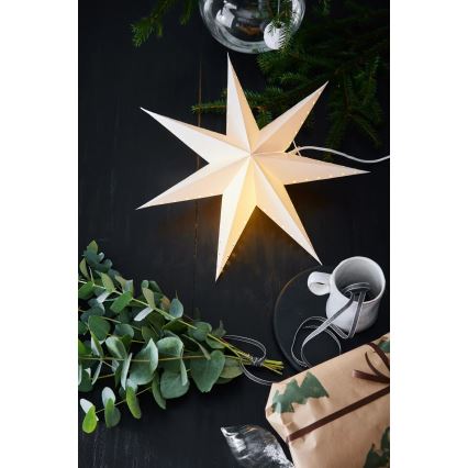 Markslöjd 705926 - Vianočná dekorácia LIVELY 1xE14/6W/230V priemer 45 cm biela